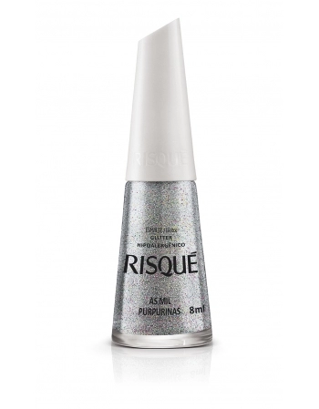 RISQUE ESMALTE GLITTER AS MIL PURPURINAS 8ml - COMERCIAL
