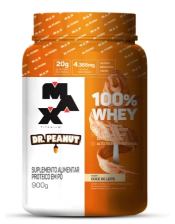 MAX T. 100% WHEY DR. PEANUT DOCE DE LEITE 900G (4)