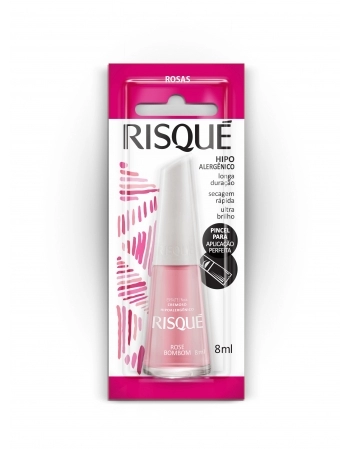 RISQUE ESMALTE CREMOSO ROSÉ BOMBOM 8ml - BLISTER