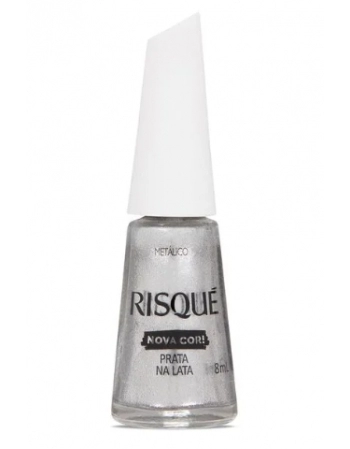 RISQUE CL ESM MET PRATA NA LATA 8ML (144)