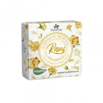 SABONETE VEGETAL EM BARRA ROSAS AMARELA 170G (12)