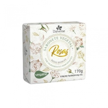 SABONETE VEGETAL EM BARRA ROSAS BRANCA 170G (12)