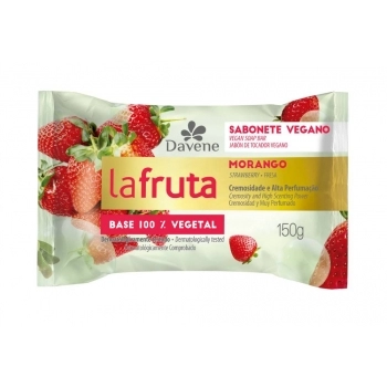 SABONETE EM BARRA VEGETAL LA FRUTA MORANGO 150G (36)