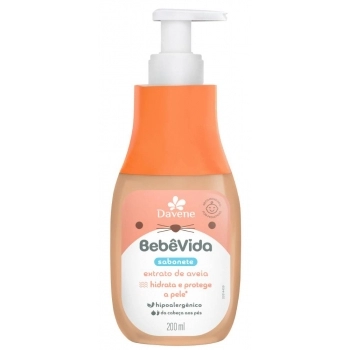 SABONETE LÍQUIDO EXTRATO DE AVEIA BEBÊ VIDA 200ML (12)