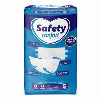 FRALDA GERIATRICA SAFETY REGULAR G 8UN (8)