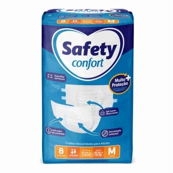 FRALDA GERIATRICA SAFETY REGULAR M 8UN (8)