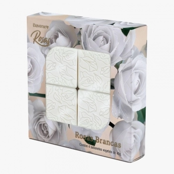 DAVENE KIT SABONETE VEG ROSAS BRANCAS C/4 40G (9)