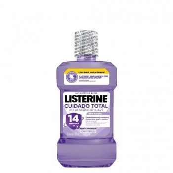 LISTERINE ENXA BUCAL S/ALCOOL CUIDADO TOTAL SUAVE 500ML (12)