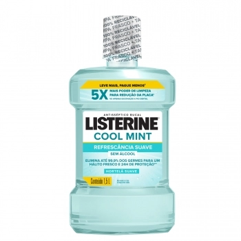 LISTERINE ENXA BUCAL S/ALCOOL COOL MINT SUAVE 1,5L (6)
