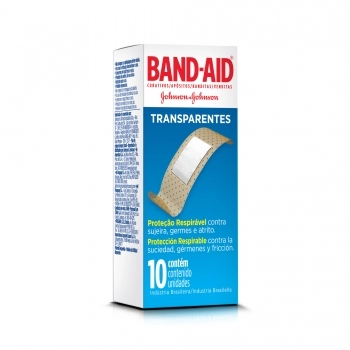 BAND-AID CURATIVOS TRANSPARENTES C/10 UN (144)