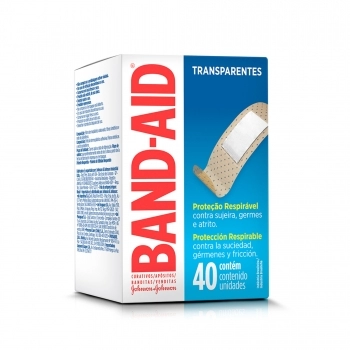 BAND-AID CURATIVOS TRANSPARENTES C/40 UN (72)