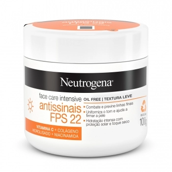NEUTROGENA HIDR FACIAL ANTISSINAIS FACE CARE INTENSIVE FPS 22 100G (6)