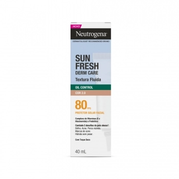 NEUTROGENA SUN FRESH DERM CARE OIL CONTROL FLUIDO COR 2.0 FPS 80 40ML (6)