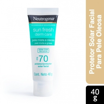 NEUTROGENA SUN FRESH PROT SOLAR FACIAL PELE OLEOSA DERM CARE S/COR FPS 70 40G (6)