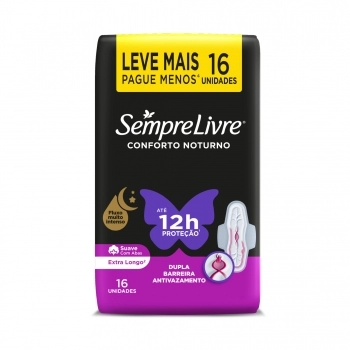 SEMPRE LIVRE CONFORTO NOTURNO SUAVE C/ABAS 16 UN (12)