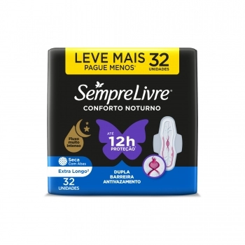 SEMPRE LIVRE CONFORTO NOTURNO SECA C/ABAS 32 UN (12)