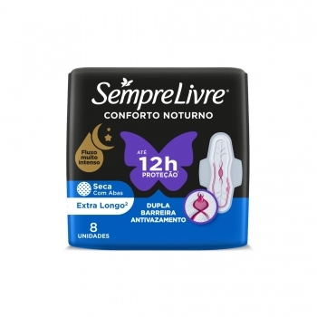 SEMPRE LIVRE CONFORTO NOTURNO SECA C/ABAS 8 UN (24)