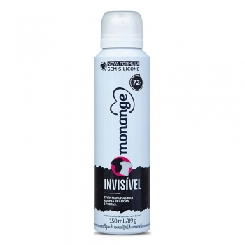 MONANGE DESODORANTE AEROSSOL INVISÍVEL 150ml/89g