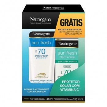 NEUTROGENA SUN FRESH CORP FPS70 200ML + FACIAL FPS70 40G PROMOPACK (6)