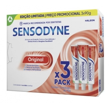 SENSODYNE KIT CREME DENTAL ORIGINAL 3X90G (12)
