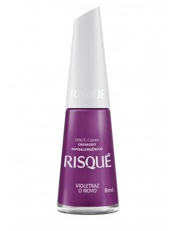 RISQUE ESMALTE CREMOSO VIOLETRAZ O NOVO 8ml - COMERCIAL